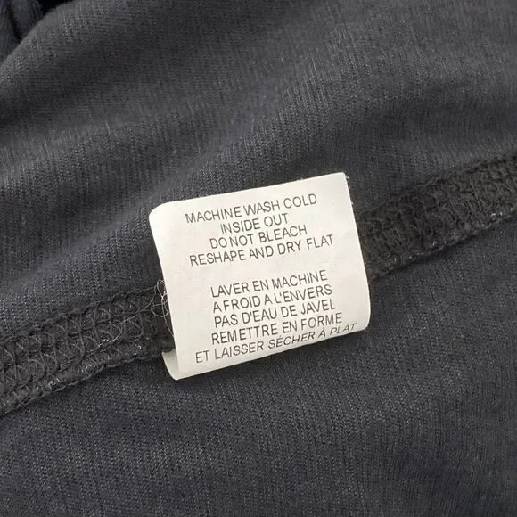 Theory Shirt Women's M Black Long Sleeve Round Neck Tee Black Cotton Blend Basic - Picture 4 of 5